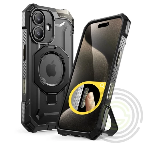 SUPCASE UB GRIP MAG MAGSAFE tok iPhone 16 készülékhez fekete