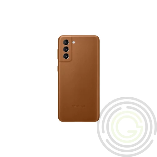 SAMSUNG G998 GALAXY S21 ULTRA LEATHER COVER GYÁRI BŐR TOK, BARNA, EF-VG998LA
