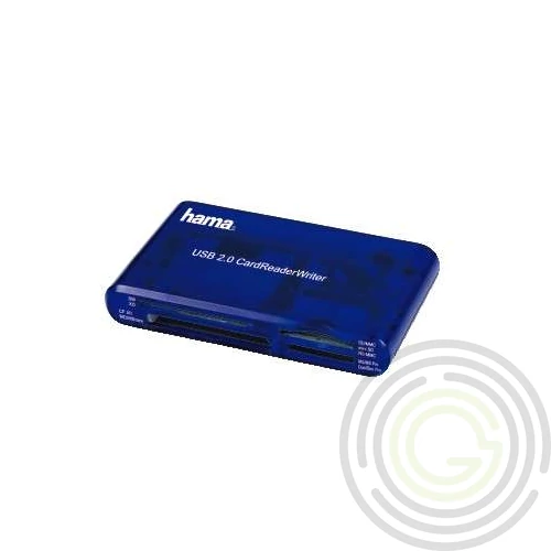 Hama USB 2.0 Multi-kártyaolvasó, 35 az 1-ben, kék