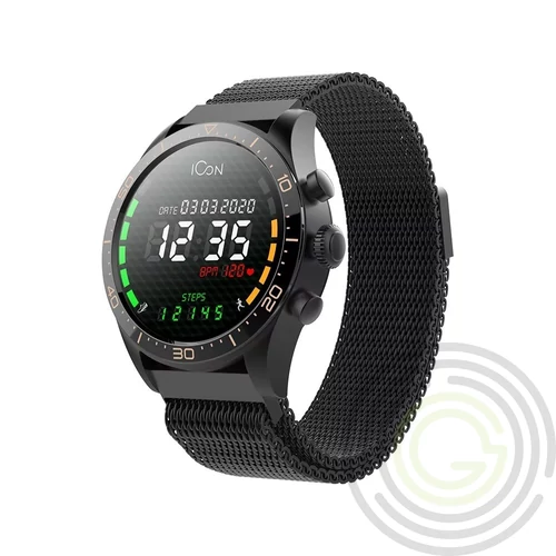 Forever AW-100 AMOLED ICON okosóra Bluetooth 5.0 lépésszámlálóval, pulzusmérővel, alvásfigyeléssel