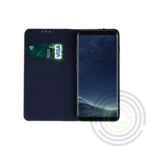 Genuine Leather Apple iPhone 13 Pro Max (6.7) oldalra nyíló mágneses bőrhatású könyv tok szilikon be