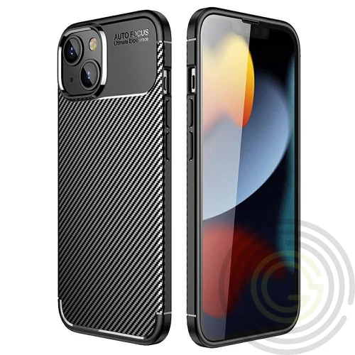 Carbon Armor Apple iPhone 14 Pro Max (6.7) vékony szilikon tok fekete