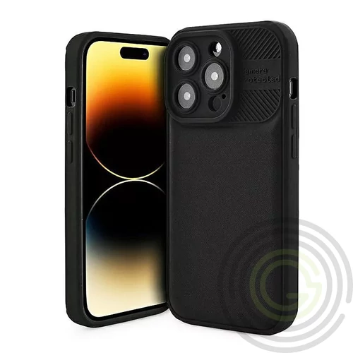Cross Case - Samsung A346 Galaxy A34 5G fekete kameravédős szilikon tok