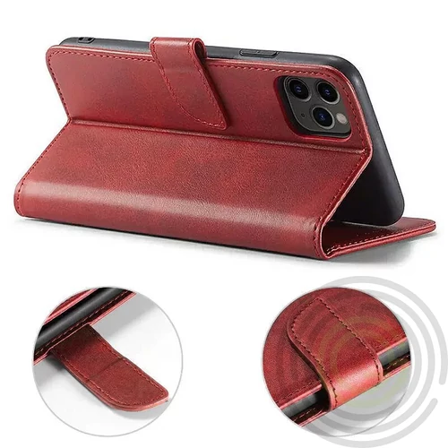 Marva Wallet Xiaomi 15T oldalra nyíló ökobőr könyvtok szilikon belsővel piros