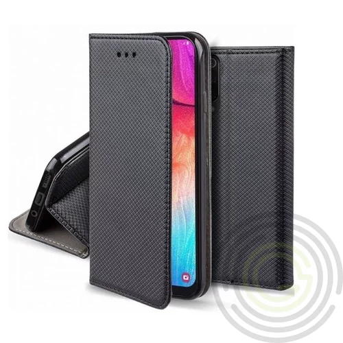 Smart magnet Honor Magic 7 Lite oldalra nyíló mágneses könyv tok szilikon belsővel fekete