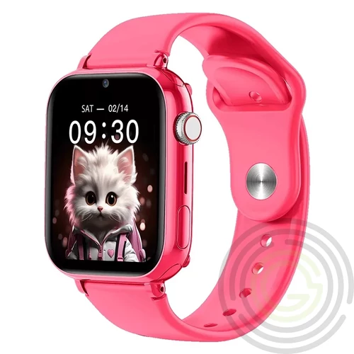 Maxcom FW59 4G (nano SIM) gyerek okosóra GPS nyomonkövetéssel, SOS segélyhívással pink