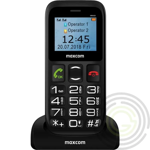 Maxcom MM426 SE (Type-C) mobiltelefon, dual sim-es kártyafüggetlen, bluetooth-os, fm rádiós fekete