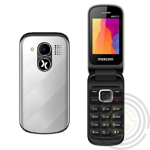 Maxcom MM815 kártyafüggetlen mobiltelefon nagy gombokkal, vészhívóval, szürke (magyar nyelvű menüvel