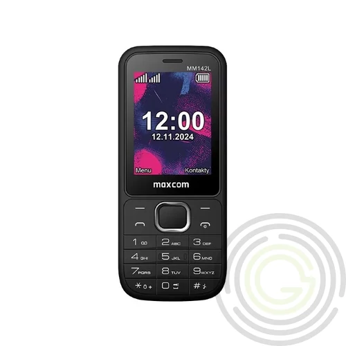 Maxcom MM142L mobiltelefon, dual sim-es kártyafüggetlen, bluetooth-os, fm rádiós fekete (magyar)