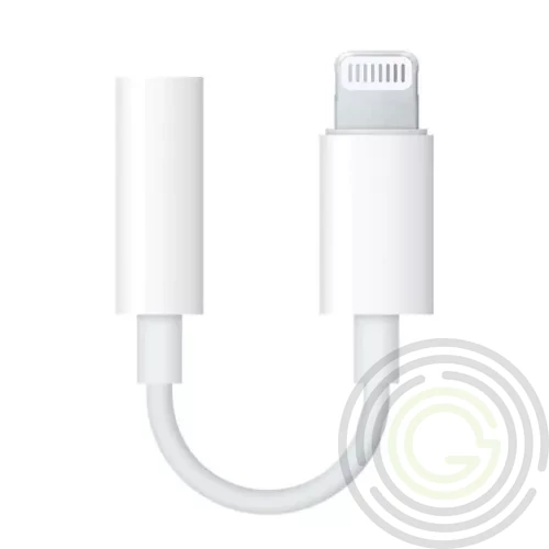 APPLE adapter kábel (3.5mm jack aljzat - lightning) FEHÉR