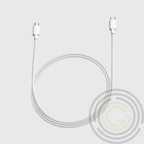Xiaomi fehér USB Type-C - Type-C gyorstöltő szövetbevonatos adatkábel 1m 6A