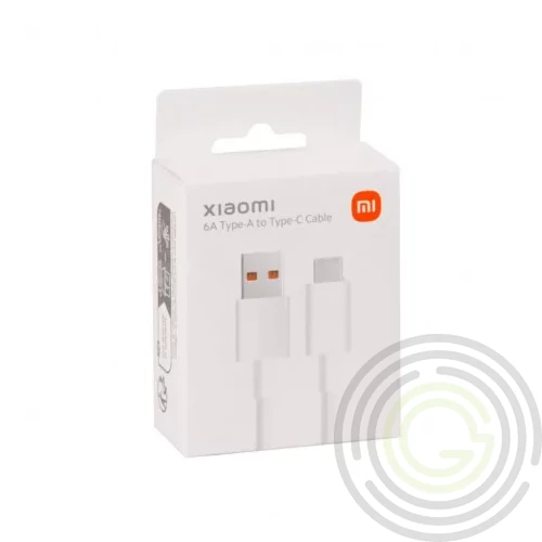 Bliszteres Xiaomi fehér gyári USB - Type-C gyorstöltő adatkábel 1m 6A (BHR6032GL)