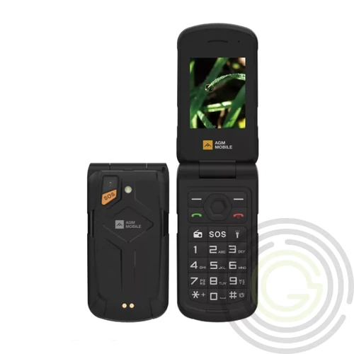 AGM M10 Flip 4G ütés- és vízálló IP68 nagy gombos mobiltelefon vészhívóval, kártyafüggetlen, DualSim