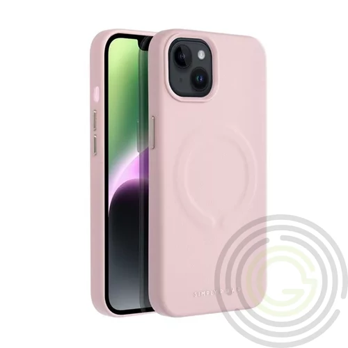 Magsafe műbőr tok iPhone 13 Pro, homok rózsaszín