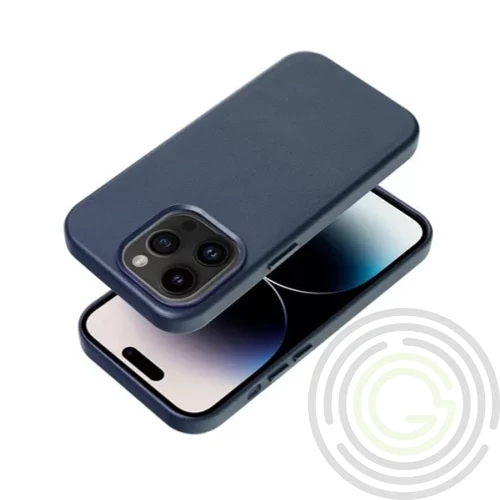 Magsafe műbőr tok iPhone 14 Pro Max, indigó kék
