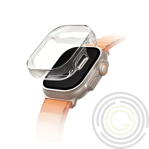 Uniq Garde Hybrid Apple Watch UItra 2/1 (49mm) tok, tempered kijelző fóliával, átlátszó