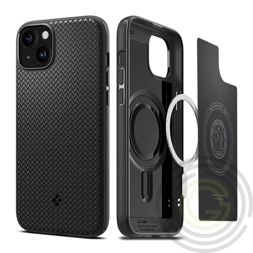 Spigen Mag Armor MagFit Apple iPhone 15 / 14 / 13 tok MagSafe, Matte Black, fekete