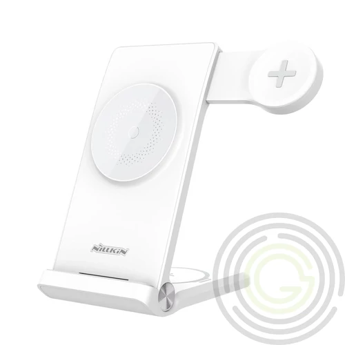 Nillkin PowerTrio 3in1 Wireless Töltő MagSafe Samsung Watch készülékhez fehér