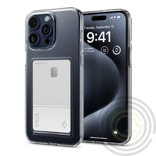 Spigen Crystal Slot Apple iPhone 15 tok, Crystal Clear, átlátszó