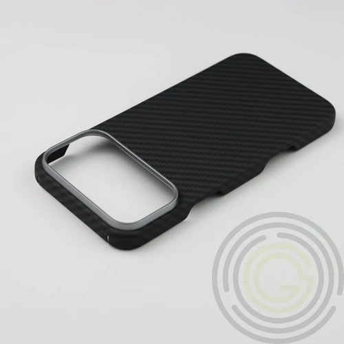 Mágneses aramid karbon tok, iPhone 17 Pro, Fekete
