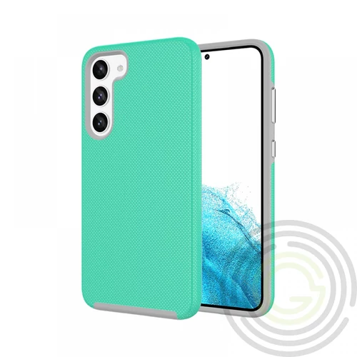 Samsung S23 TPU+PC ütésálló tok,Türkiz