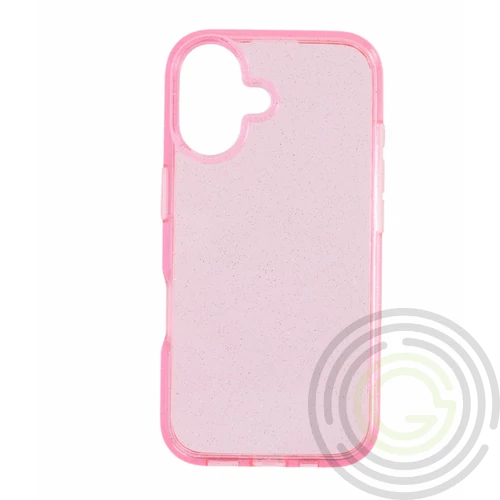 Iphone 16 csillámos szilikon hátlap, Pink
