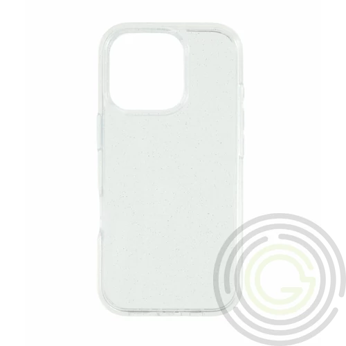 iPhone 16 Pro csillámos szilikon hátlap, Átlátszó