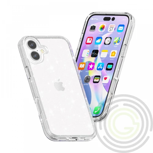 Iphone 17 csillámos szilikon telefontok, Átlátszó