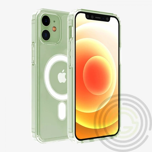 iPhone 12/ 12 Pro TPU+PC mágneses szilikon tok,Átlátszó