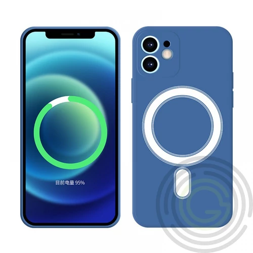 iPhone 12 Pro mágneses szilikon tok, Kék