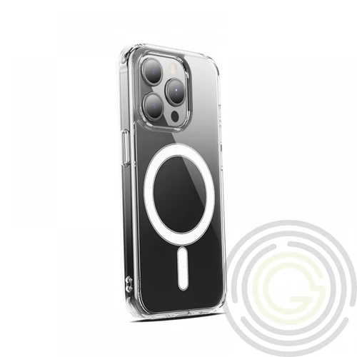 iPhone 15 Pro mágneses szilikon tok, Átlátszó
