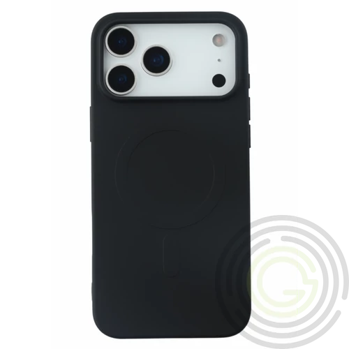iPhone 17 Pro Max mágneses szilikon tok, Fekete
