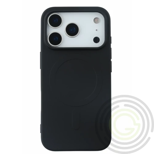 iPhone 17 Pro mágneses szilikon tok, Fekete