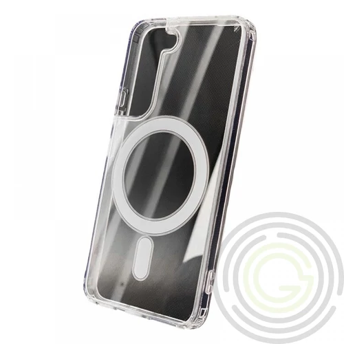 Samsung S24 TPU+PC mágneses szilikon tok, Átlátszó