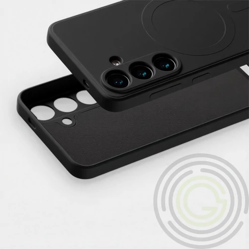Samsung S26 TPU+PC mágneses szilikon tok, Fekete