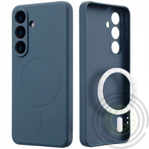 Samsung S26 TPU+PC mágneses szilikon tok kék