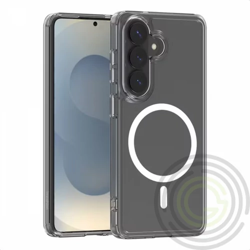 Samsung S26 TPU+PC mágneses szilikon tok, átlátszó