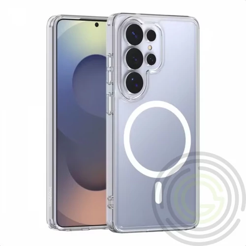 Samsung S26 Ultra TPU+PC mágneses szil tok, Átlátszó