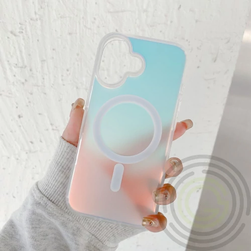 iPhone 17 mágneses lézernyomott tok, Átlátszó