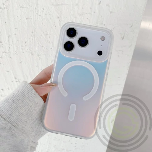 iPhone 17 Pro mágneses lézernyomott tok, Átlátszó