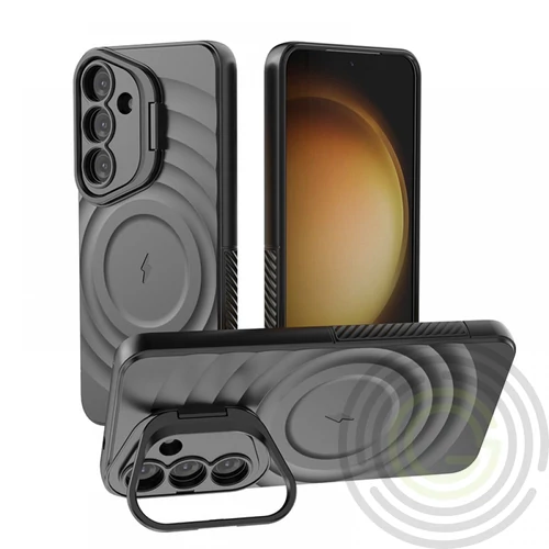 MagShock Case Samsung S25 mágneses ütésálló tok, Fekete
