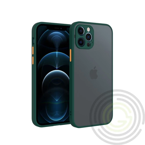 iPhone 12 Pro műanyag tok, zöld, narancs