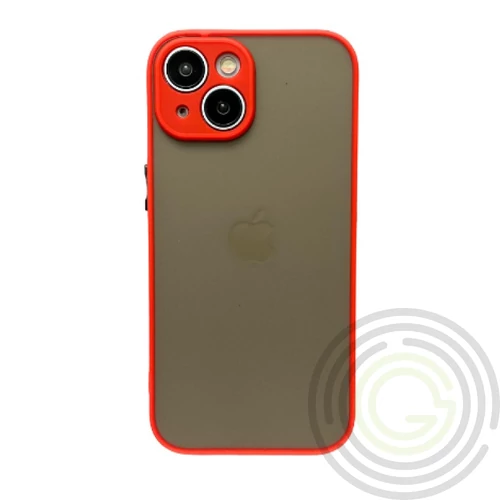 iPhone 15 műanyag tok, piros-fekete