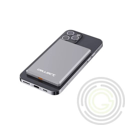 Slim mágneses (MagSafe) 5000 mAh, Szürke Külső akkumulátor / Power bank