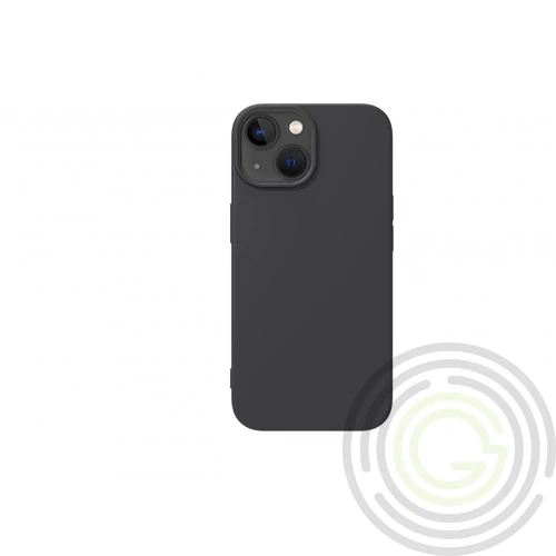 Premium szilikon tok, iPhone 15, Fekete