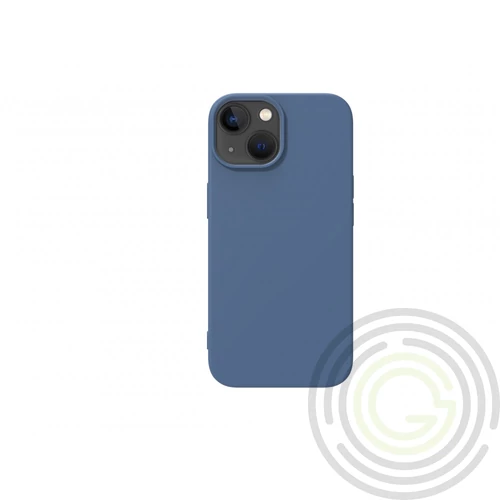 Premium szilikon tok, iPhone 15 Plus, Kék