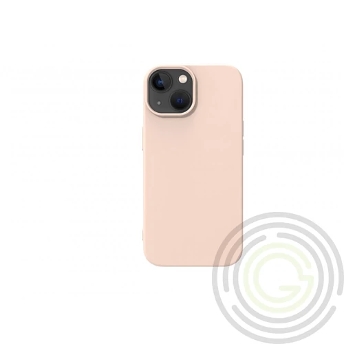 Premium szilikon tok, iPhone 15 Plus, Puder