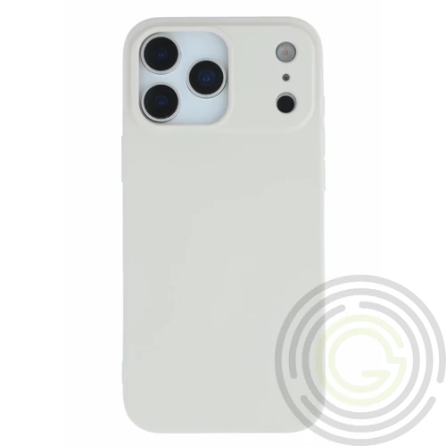 Premium szilikon tok, iPhone 17 Pro Max, Tört Fehér