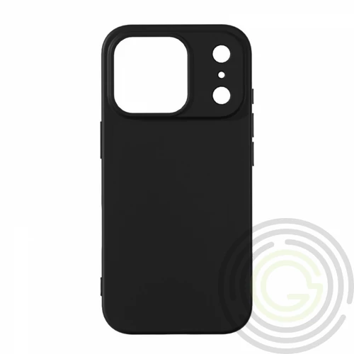Premium szilikon tok, iPhone 17 Pro, Fekete