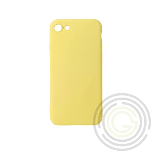 Premium szilikon tok, iPhone SE 2022/2020/8/7, citromsárga